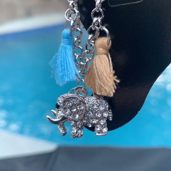 New Ankle Bracelet Elephant w: tassel + 3” ext. - Picture 4 of 6